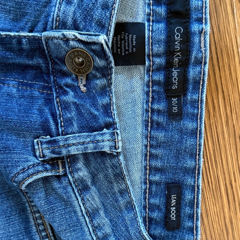Calvin Klein Lean Boot  Denim Jeans in Classic Blue